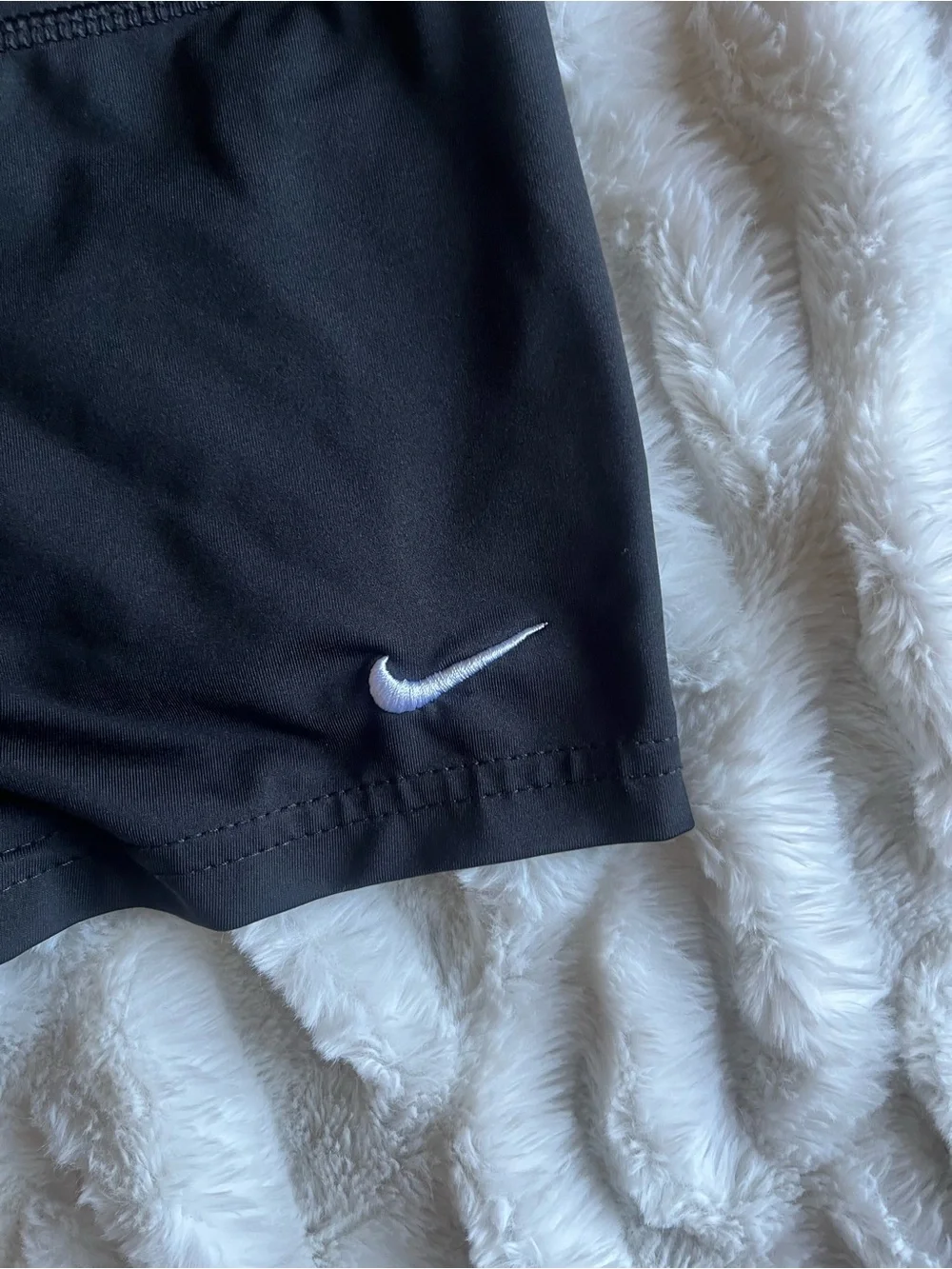 Nike Black Women's Running Shorts with White Swoosh